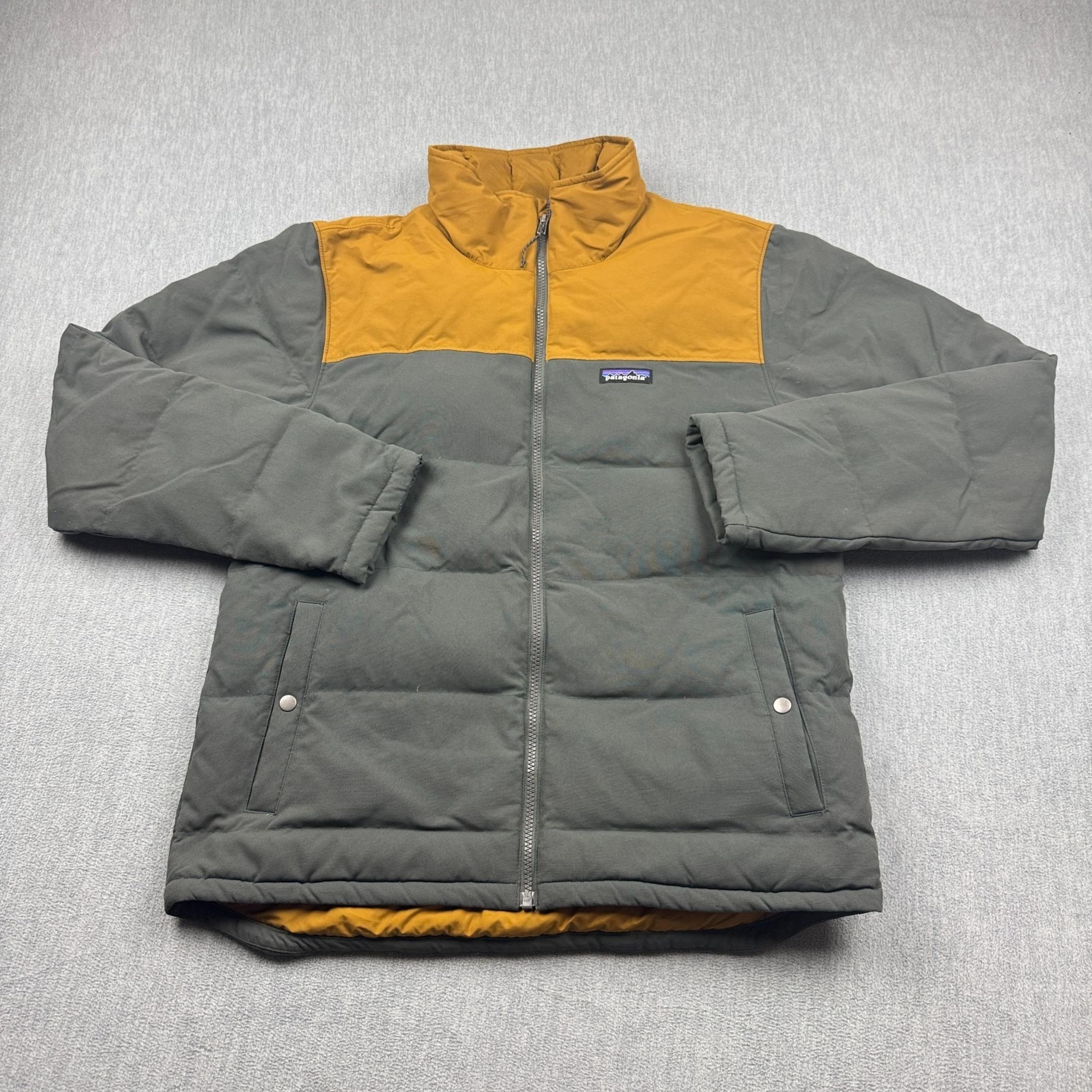Patagonia Jacket Mens Medium Gray Full Zip Bivy Duck Down Puffer Insulated 28322