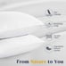 puredown® Goose Feathers and Down White Pillows with 100% Cotton Cover, Bed