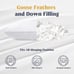 puredown® Goose Feathers and Down White Pillows with 100% Cotton Cover, Bed