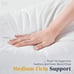 puredown® Goose Feathers and Down White Pillows with 100% Cotton Cover, Bed