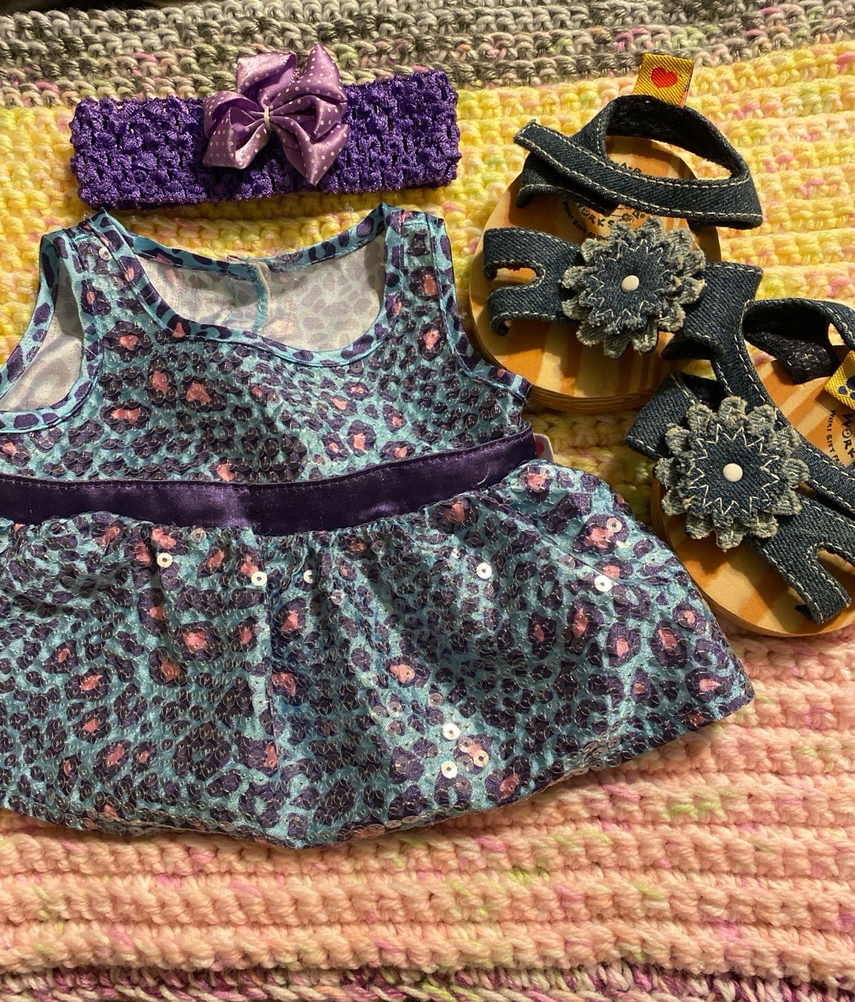 Build a bear dress & accessories Lot
