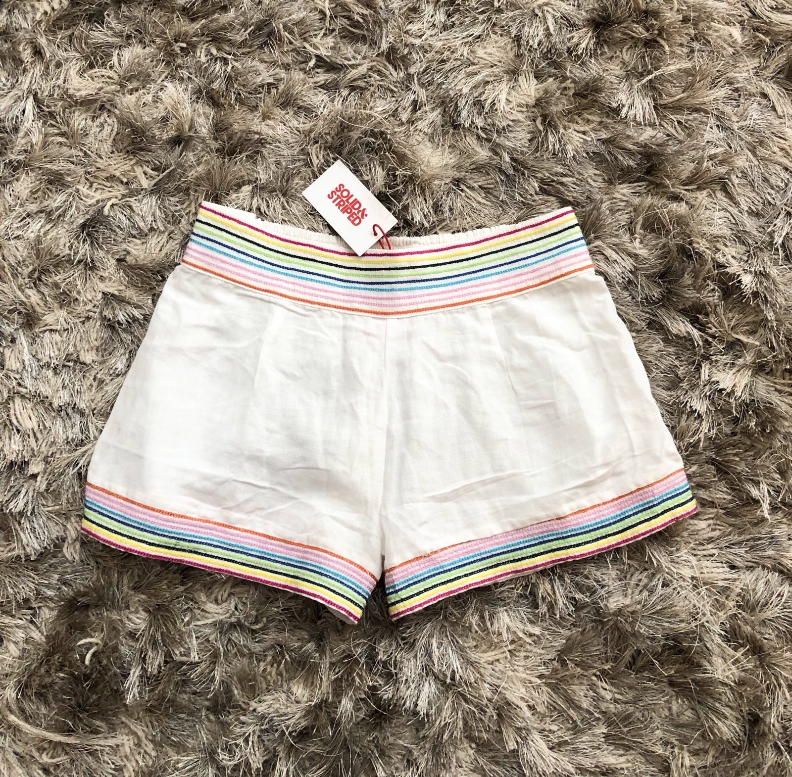 Solid & Striped Linen Shorts
