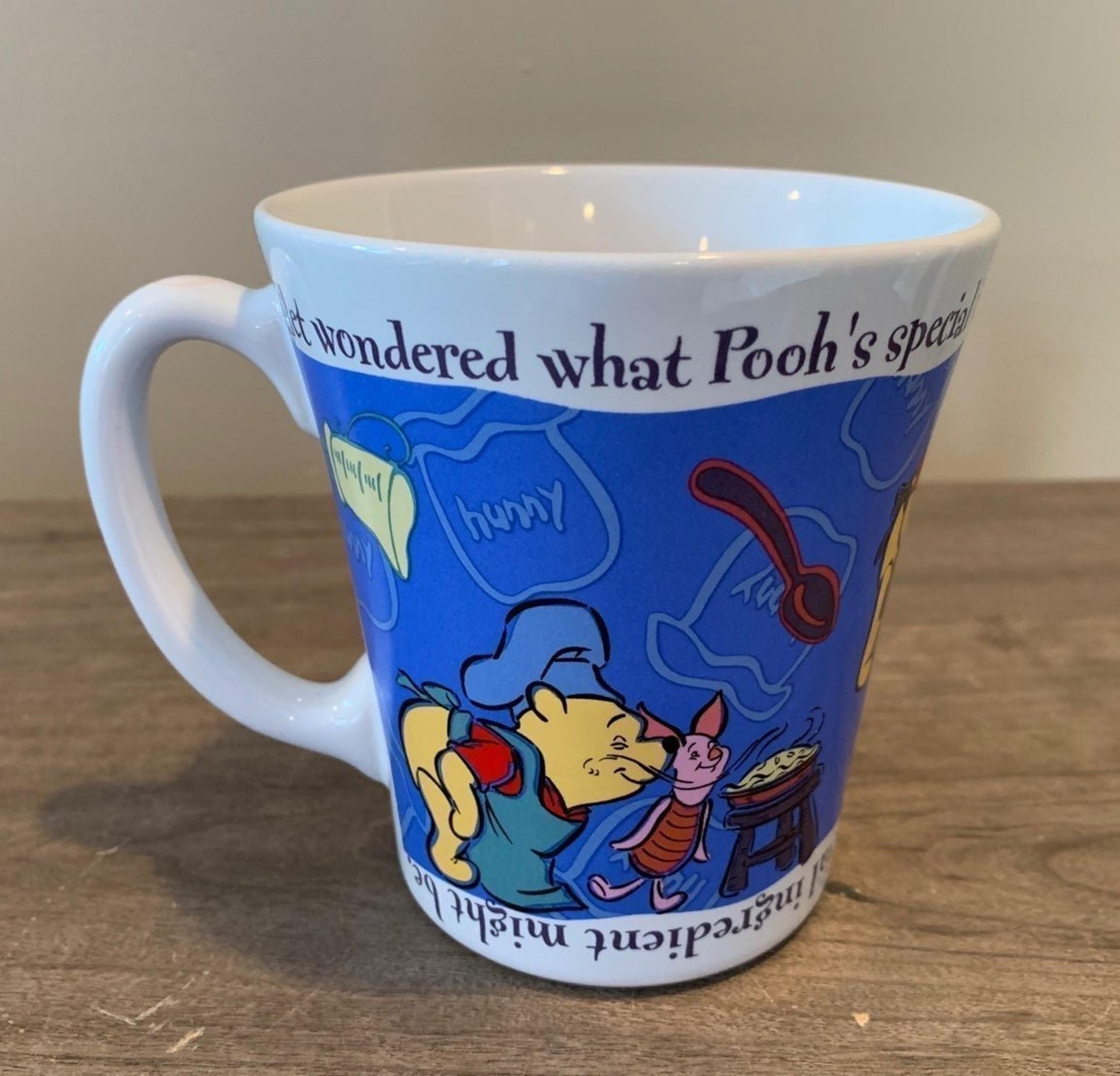 Disney FTD Winnie the Pooh Piglet Pooh's Special Ingredient Large Blue Mug