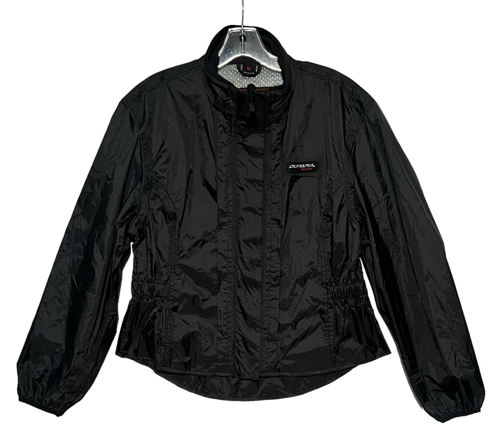 OLYMPIA MOTO SPORTS Nylon Jacket Windbreaker Full Zipper Black Women's Medium