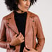 ABLE Maha Brown Leather Jacket L