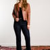 ABLE Maha Brown Leather Jacket L