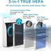 MEMBRANE SOLUTIONS MSA3 AIR PURIFIER LARGE ROOM WITH H13 TRUE HEPA FILTER