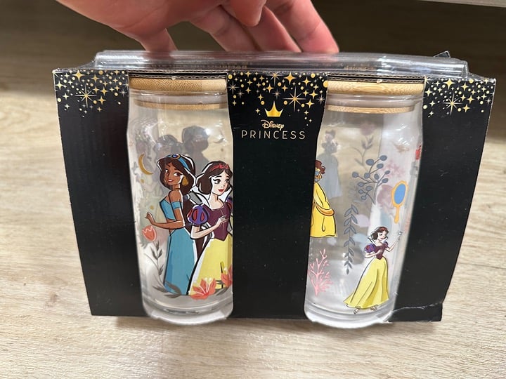 disney princess glass tumber