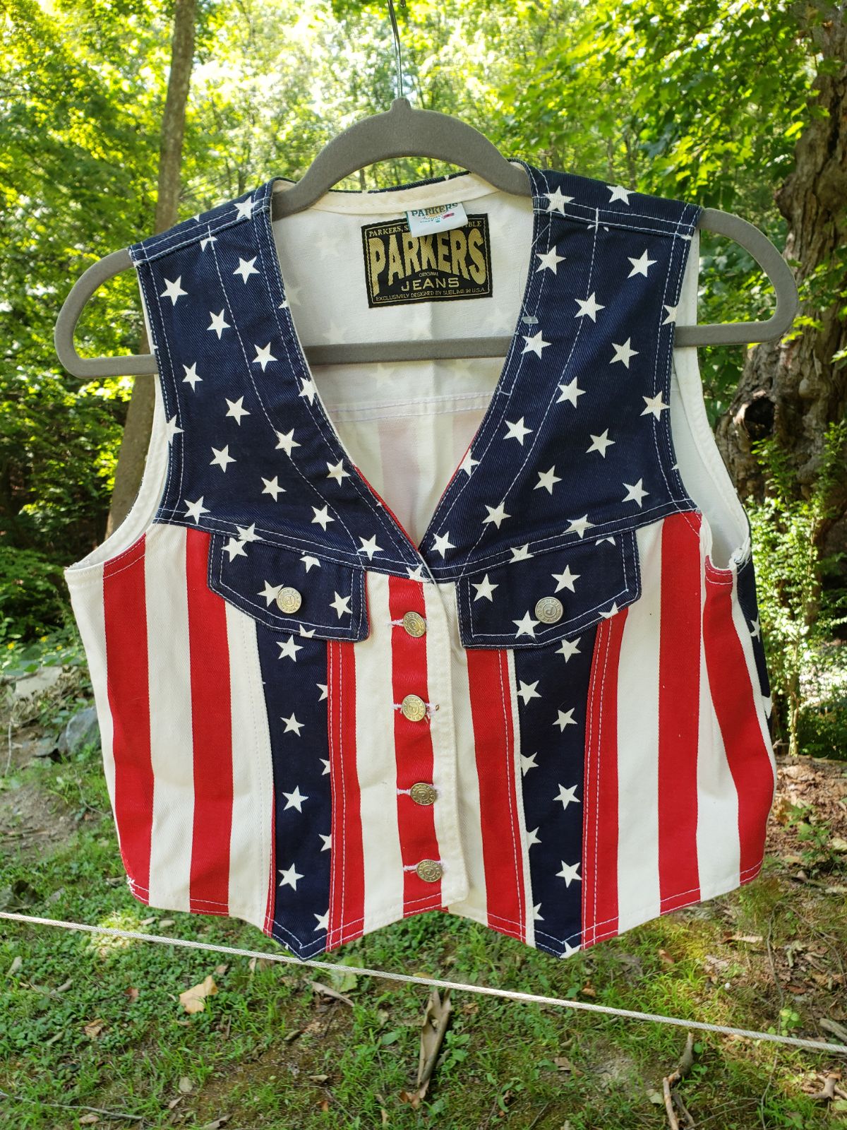 Vintage Parker USA Jean Vest Jacket