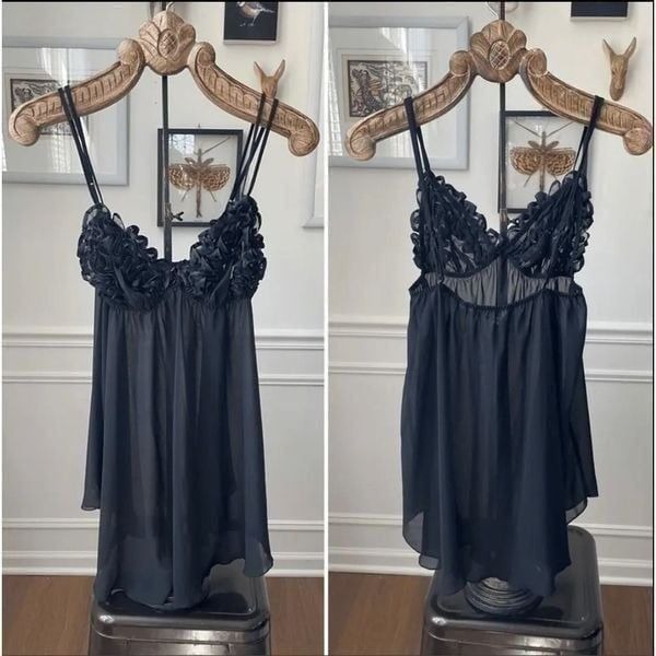 Victoria’s Secret Black Teddy Neglige Lingerie L
