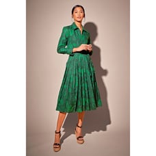 Tucker Allyson Dress Emerald Kelly Green Legacy Lace Zipper Luxury Shirtdress L