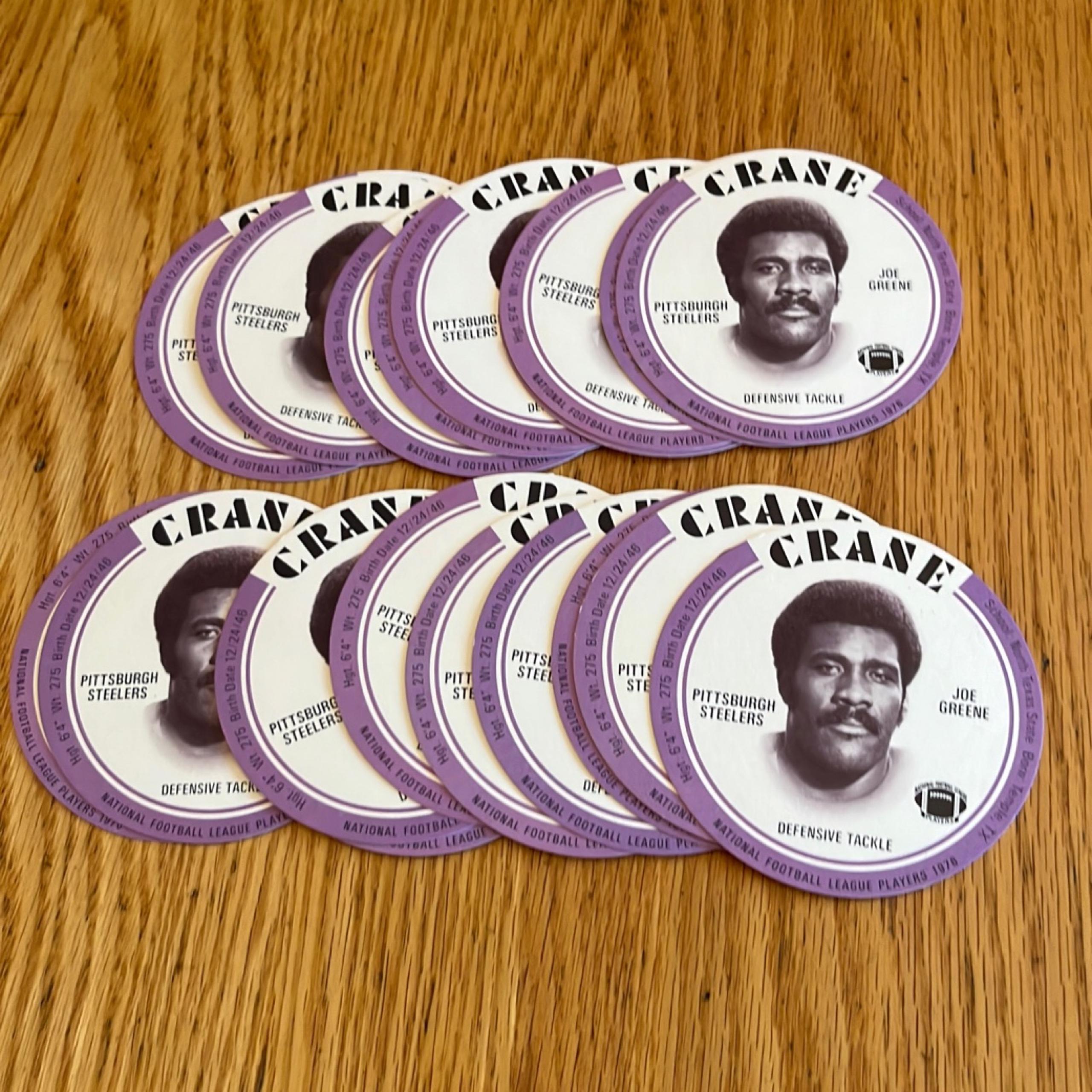 20 1976 NFL Joe Greene Crane Potato Chip Discs