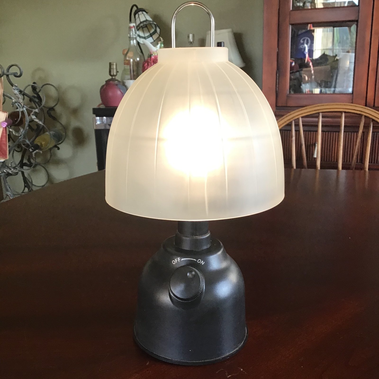Vintage RV Trailer Camping Outdoor Battery Operated Lamp (13”)