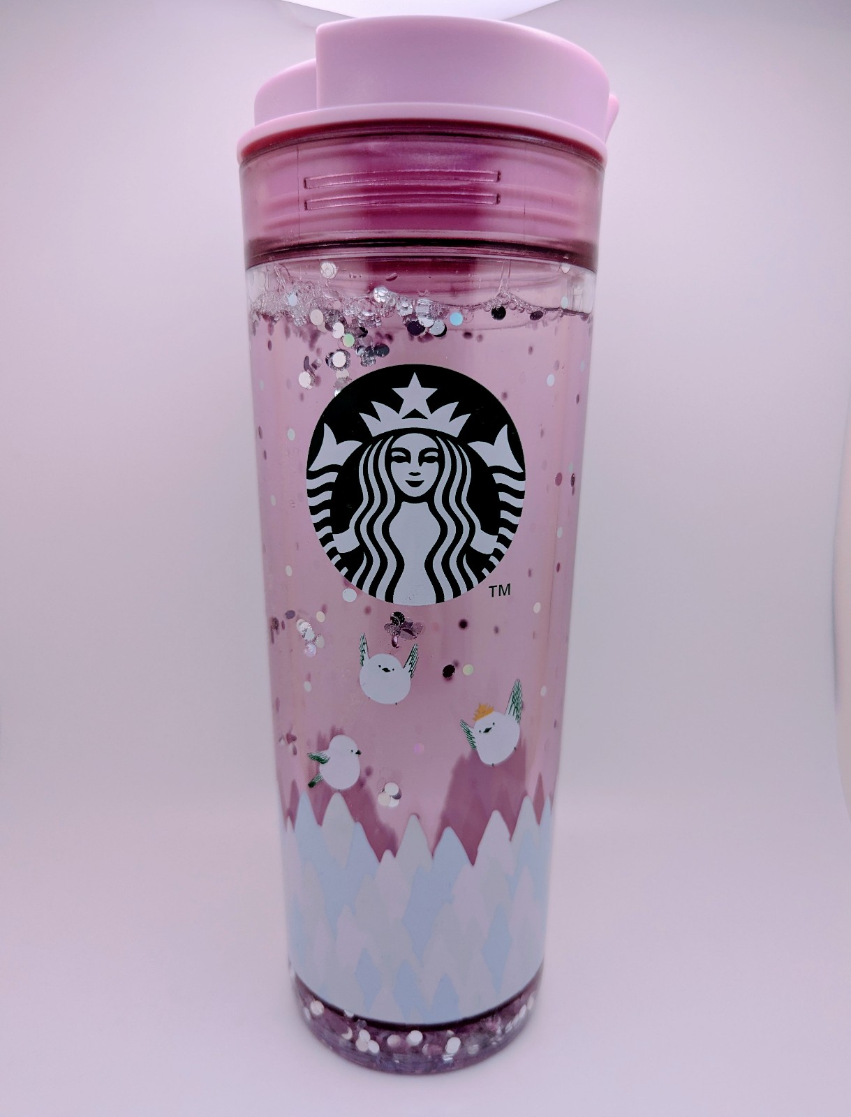 Starbucks Asia pink confetti bird tumbler BNWT