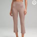 Lululemon Ribbed Softstreme Zip-Leg High-Rise Cropped Pant 25 Taupetastic Size 4