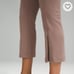 Lululemon Ribbed Softstreme Zip-Leg High-Rise Cropped Pant 25 Taupetastic Size 4