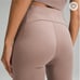 Lululemon Ribbed Softstreme Zip-Leg High-Rise Cropped Pant 25 Taupetastic Size 4