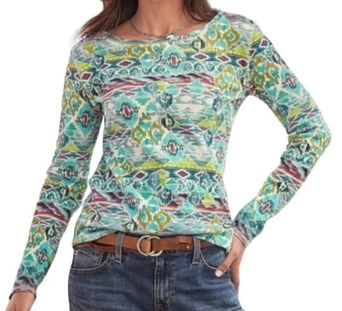 Sundance Multi Color Green/Blue/Red/White Top Size Small