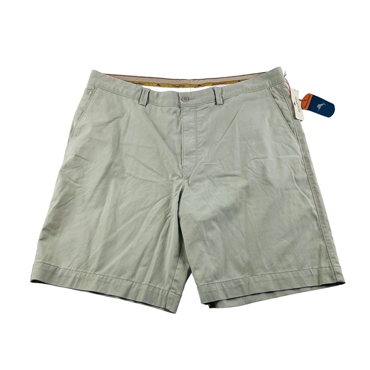 NWT Tommy Bahama Brown Flat Front Cotton Tencel Spandex Shorts Mens Size 40X9