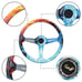 NEW JDM UNIVERSAL 350MM FIRE & WATER Acrylic Deep Dish 6 Holes Steering Wheel