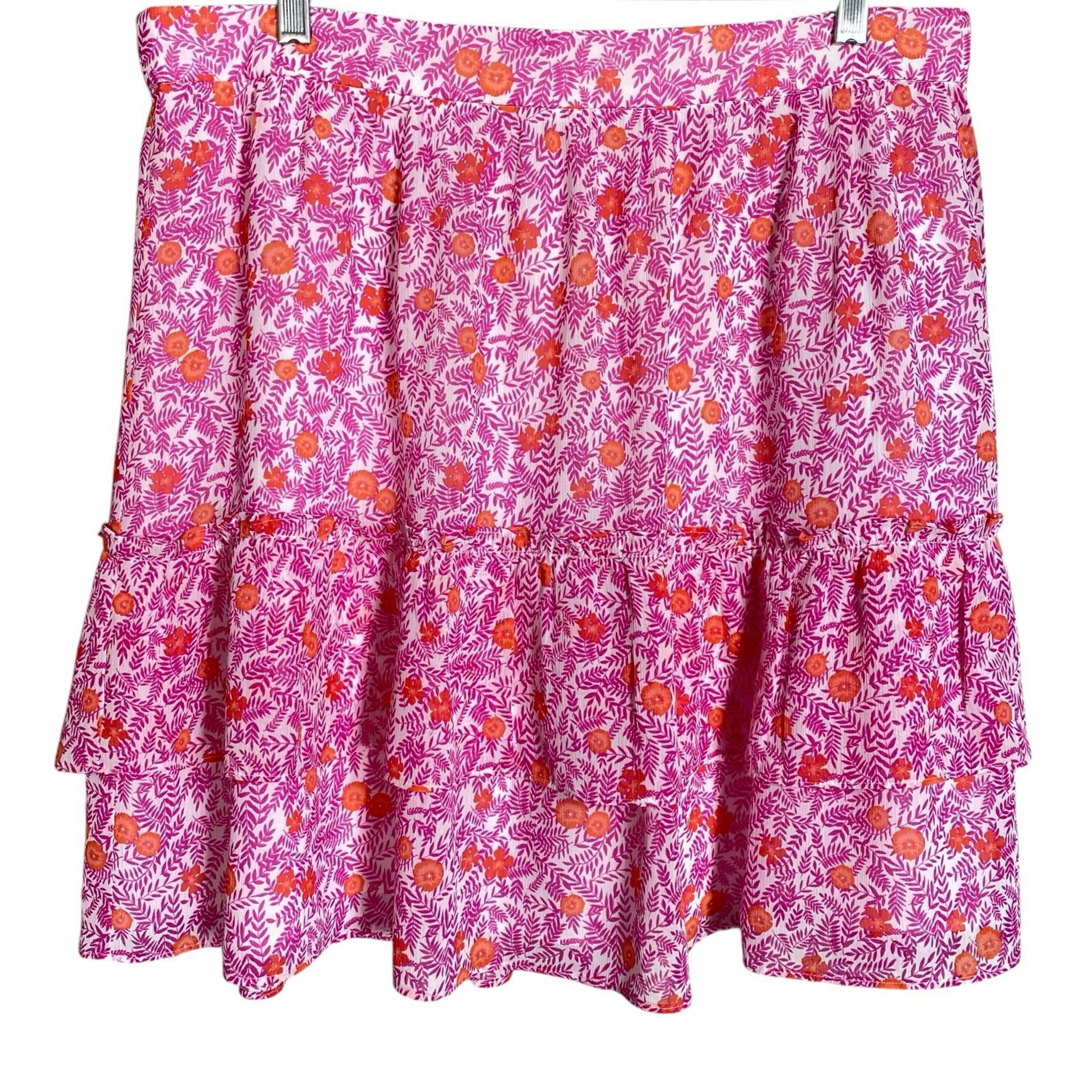 J.CREW Pink Floral Mini Skirt