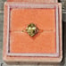 10k Gold Lemon Quatrz & Diamond Ring