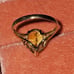 10k Gold Lemon Quatrz & Diamond Ring