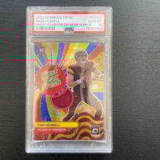 2022-23 optic football Sam Howell blue hyper psa10