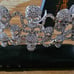 Halloween Skull Heavy Duty Rhinestone Bling Tiara W/Combs Goth Costume