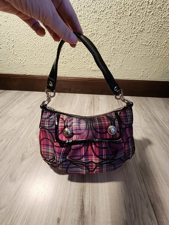 Nwot Coach Poppy Tartan Shoulder bag purse