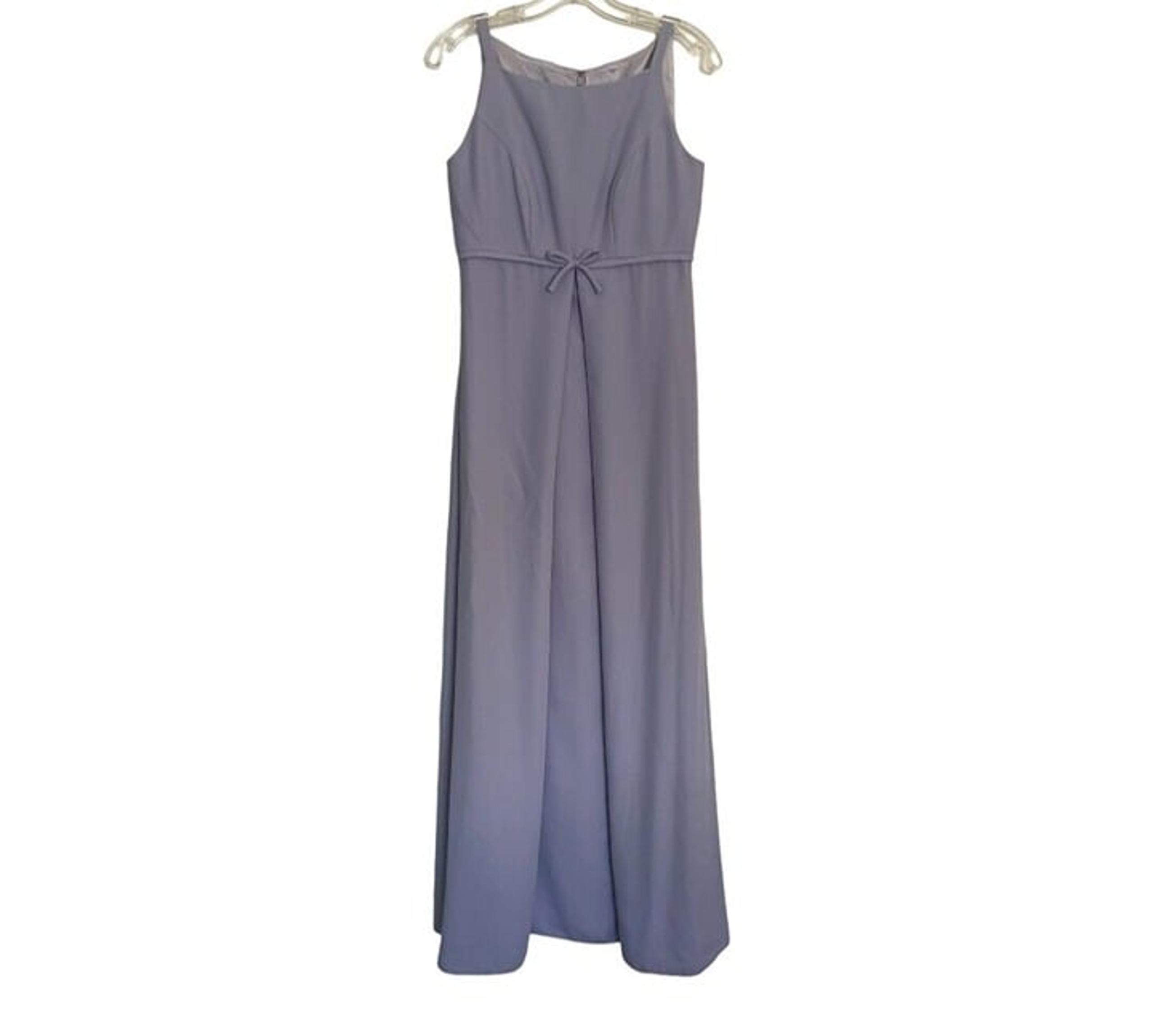 WTOO Long Lavender Mini Bow Accent Spaghetti Strap Maxi Dress Small