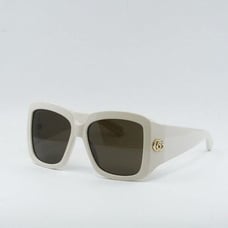 NEW GUCCI GG1402SA 004 IVORY / BROWN SUNGLASSES