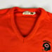 VTG 80s Logo 7 NFL Chicago Bears Knit Sweatshirt Small Orange Embroidered V Neck
