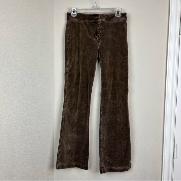 J Crew Vintage Brown Corduroy Midrise Flare Pants Size 2
