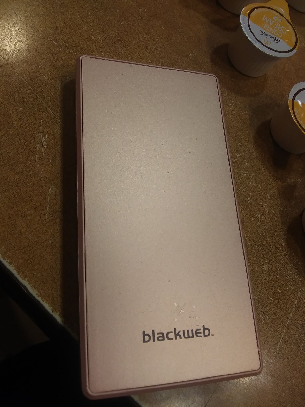 Pink battery pack with pink USB cord