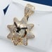 14K Gold Plated Cubic Zircon Pendant, INUS1BR227