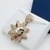 14K Gold Plated Cubic Zircon Pendant, INUS1BR227
