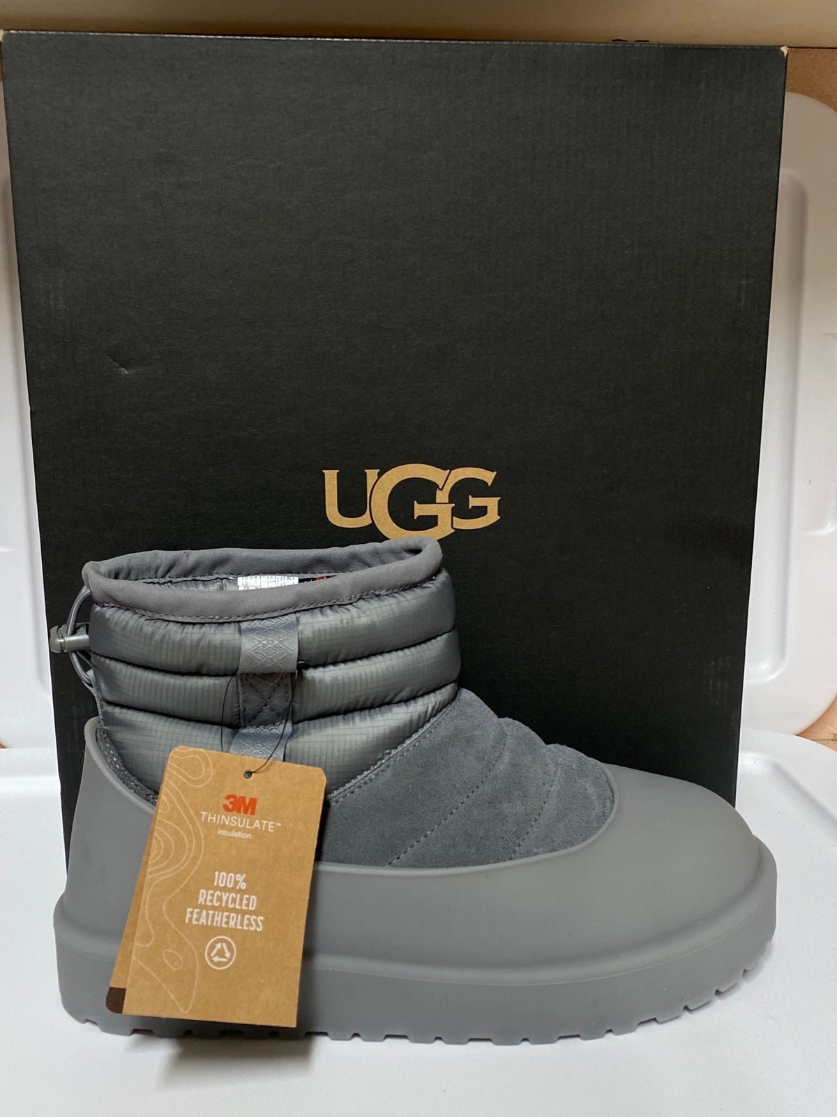 UGG Classic Mini Pull-on Weather Metal Suede Sheepskin Boots Size US 10 Mens