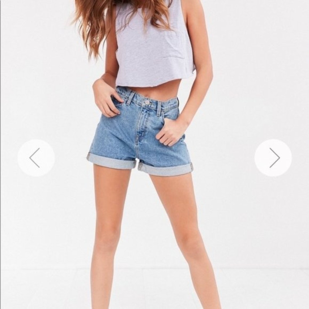 Urban Outfitters BDG Mom High-Rise Denim Shorts - Size 25