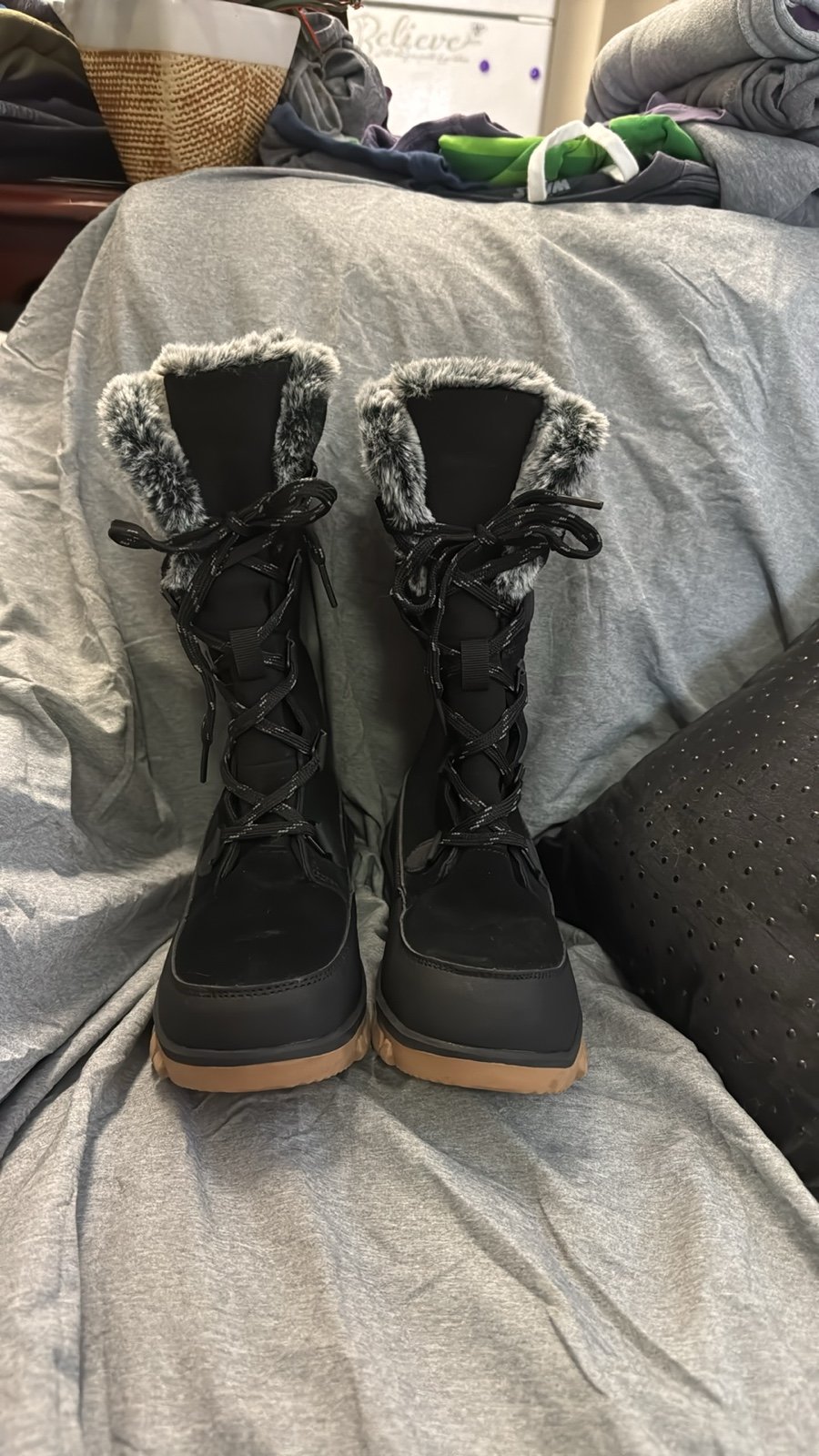 NWOT, perfect condition, Universal Thread Goods Co. lace-up boots. Sz Women’s 5.