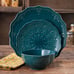 The Pioneer Woman Farmhouse Lace 12-Piece Dinnerware Set, Teal