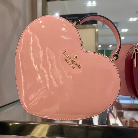 New Kate Spade Valentine Love Shack Heart Patent Leather Crossbody