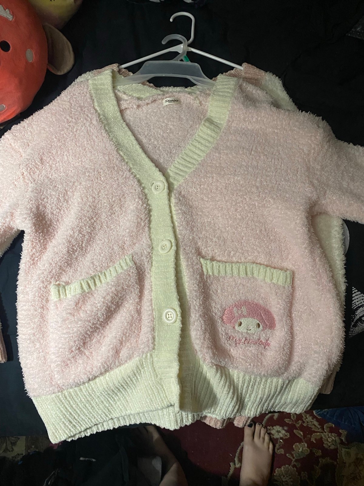 Sanrio fuzzy cardigan