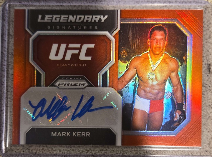2023 Panini Prizm UFC Legendary Signatures Mark Kerr Red 85/99
