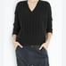 Nili Lotan Black Maddox 100% Cashmere V-Neck Relaxed Fit Sweater XS