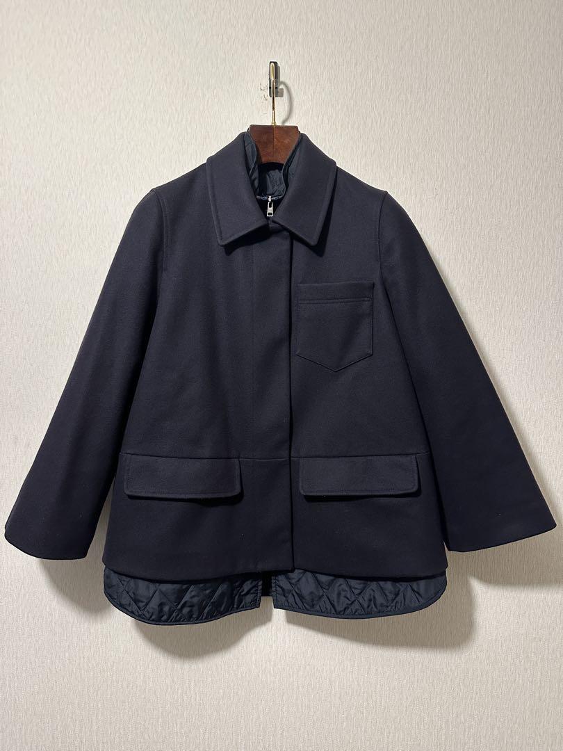 【Jil Sander】Silk Nylon Blouson Jacket Navy Jil Sander Silk and Nylon Canvas Down Jacket - Black