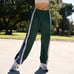 New Free People End Zone Track Pants Wide Leg Nyon Cargo FP Movement Green
