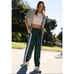 New Free People End Zone Track Pants Wide Leg Nyon Cargo FP Movement Green