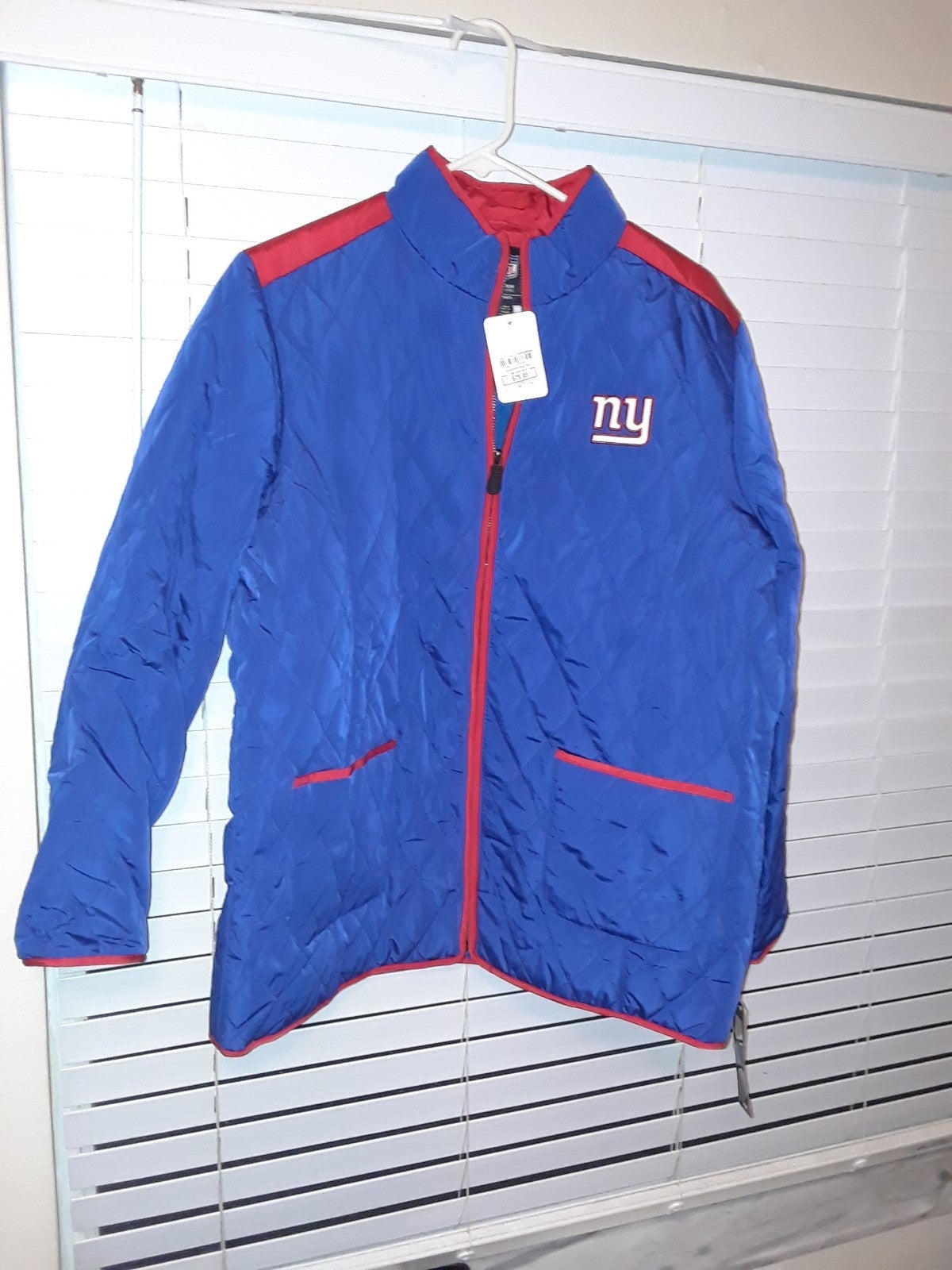 G3 NFL Ladies Quilted Puffer Jacket New York Giants NWT Size XL Retail 79