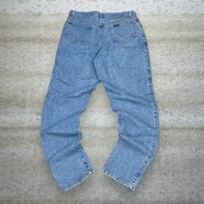 Vintage Sasson Jeans Light Wash Denim Baggy Fit Tapered Ankle 90s